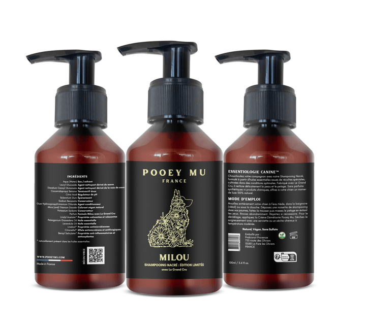 MILOU - Pearly Shampoo for Dogs, Limited Edition with "Le Grand Cru" - Pooey Mu